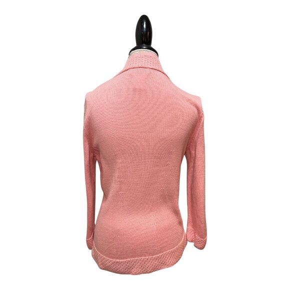 Talbots Pink Long sleeve Knit 5-Button Mercerized Cotton Cardigan Women's Size M - Picture 3 of 9